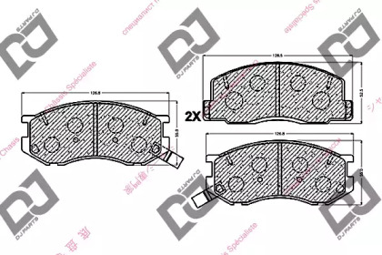 Комплект тормозных колодок BP1049 DJ PARTS